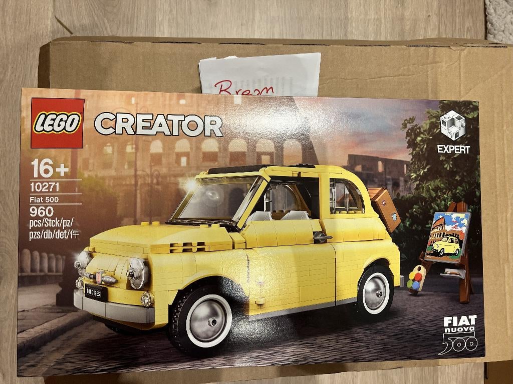 lego 10271 Fiat 500 geel, Kinderen en Baby's, Verzenden, Nieuw, Complete set, Lego