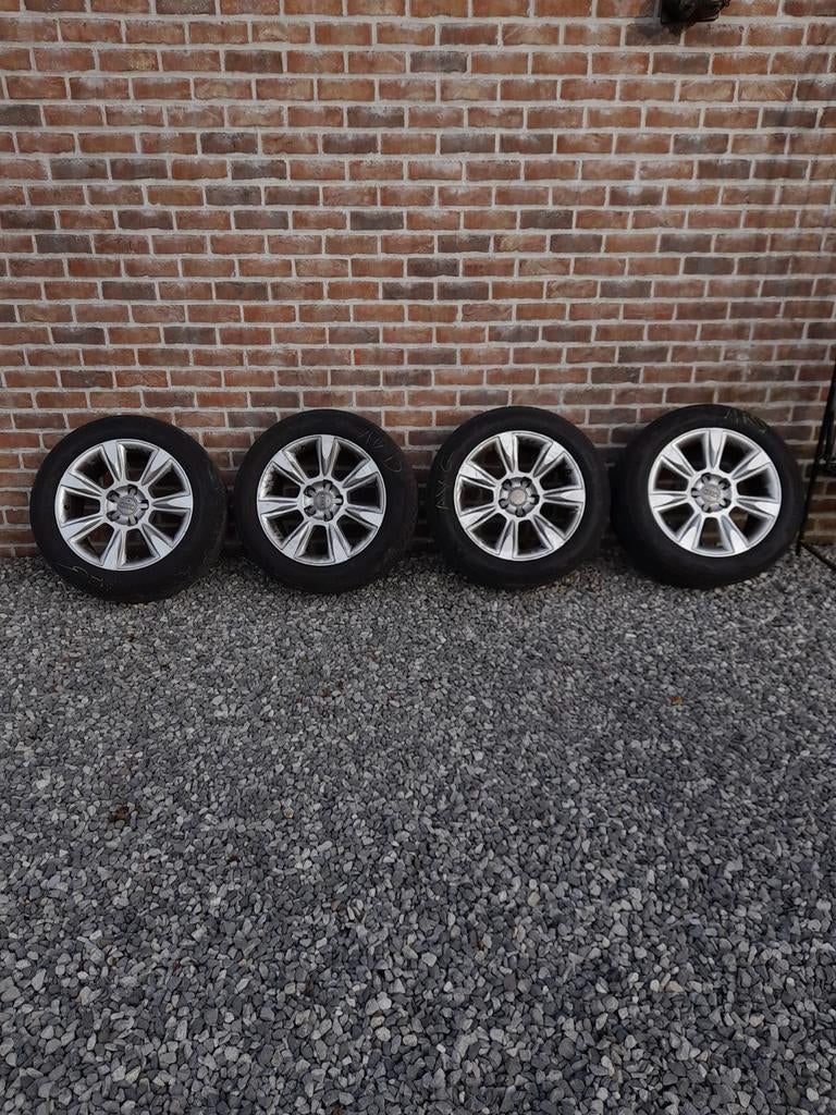 4 Jantes Audi 17 pouces  d'origine avec pneus., Enlèvement, 17 pouces, Pneus été, Pneu(s)
