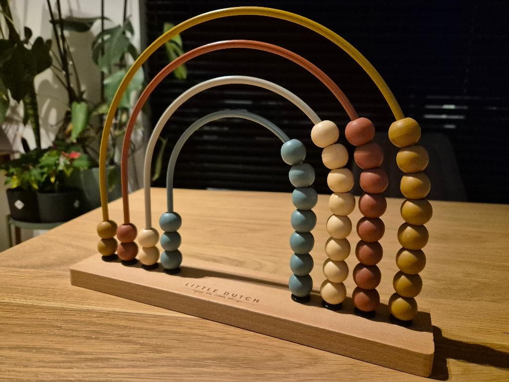 Little Dutch houten regenboog telraam : Topstaat!, Ophalen, Zo goed als nieuw, Overige typen