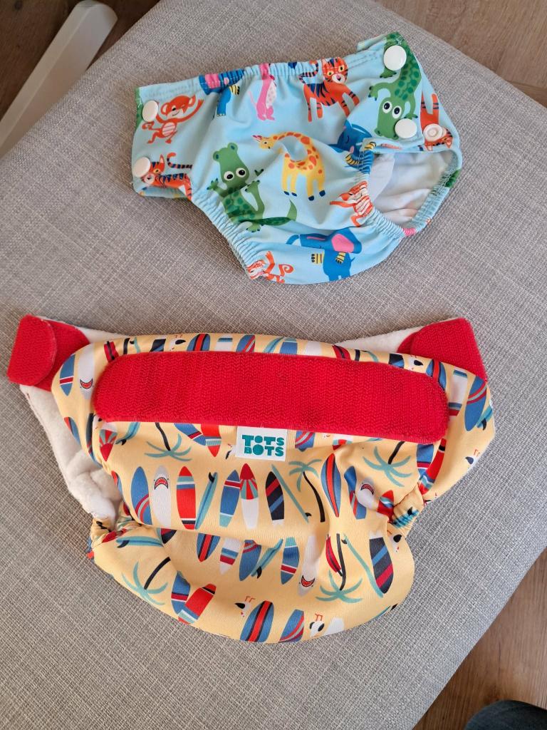 Wasbare zwemluiers Popolini en Totsbots tot 9kg, Kinderen en Baby's, Jongetje of Meisje, Overige maten, Ophalen of Verzenden, Zo goed als nieuw