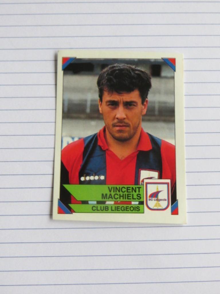 Voetbal: Sticker football 95 : Vincent Machiels - RC Luik, Enlèvement ou Envoi, Neuf, Autocollant
