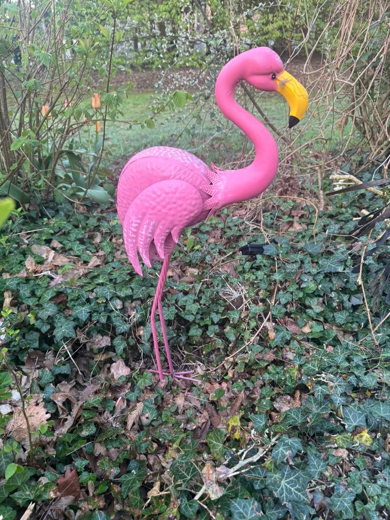 Flamant rose métal neuf, Enlèvement ou Envoi, Comme neuf, Métal