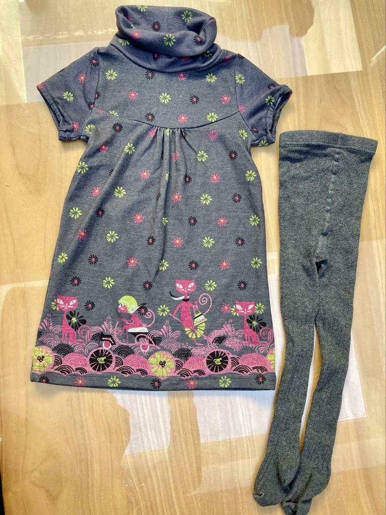 Robe +  bas 92, Enlèvement ou Envoi, Comme neuf, Fille, Robe ou Jupe