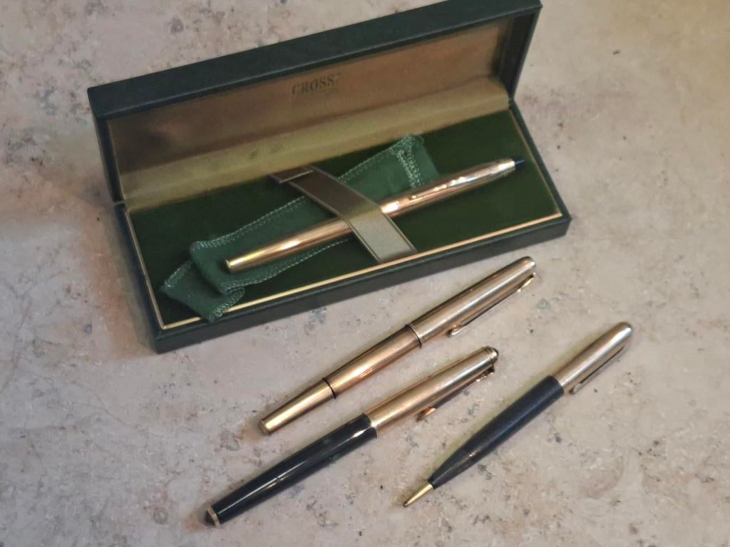 4 Rolled Gold Gouden 10K 12K pennen, Ophalen of Verzenden
