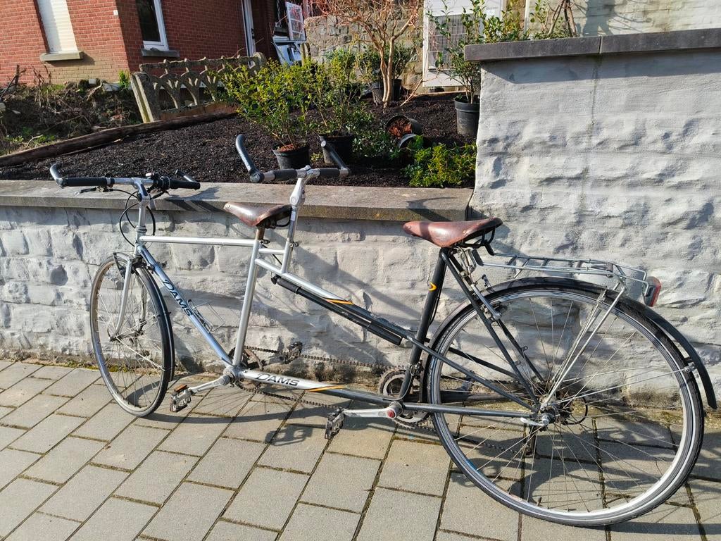 Vintage tandem met koersbanden, Fietsen en Brommers, Ophalen