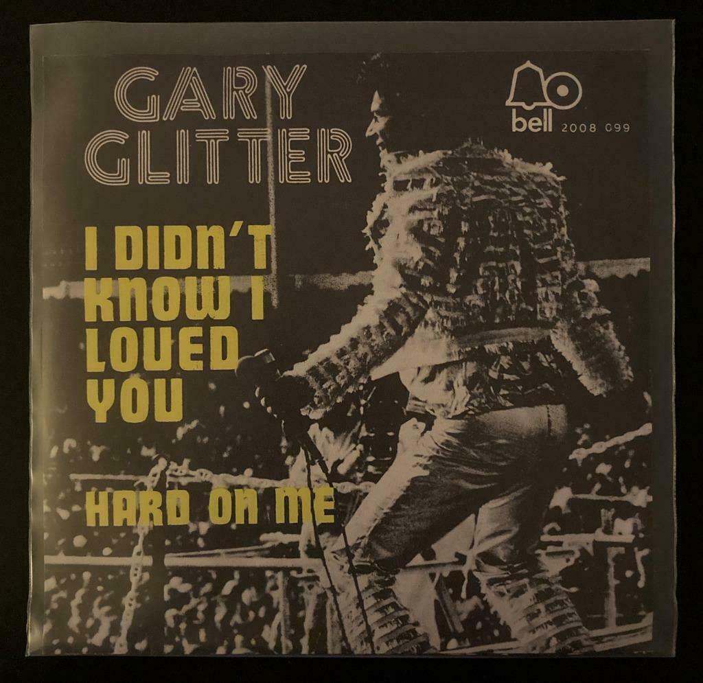 7" Gary Glitter - I Didn't Know I Loved You (BELL 1972) VG+, Envoi, Rock et Metal