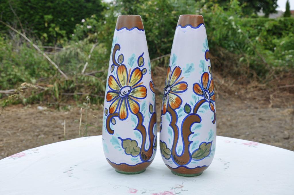 §  paire de vases faience gouda hollande rembrand, Antiquités & Art, Enlèvement ou Envoi