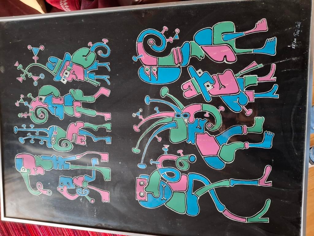 Serigraphie  de Pierre Caille oeuvre "Carnaval", Enlèvement ou Envoi