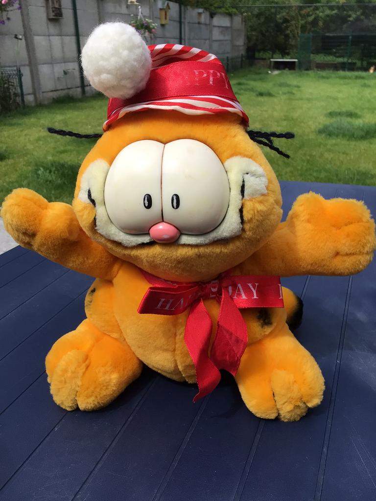 Happy Birthday Garfield knuffel, Ophalen, Garfield, Zo goed als nieuw, Overige typen