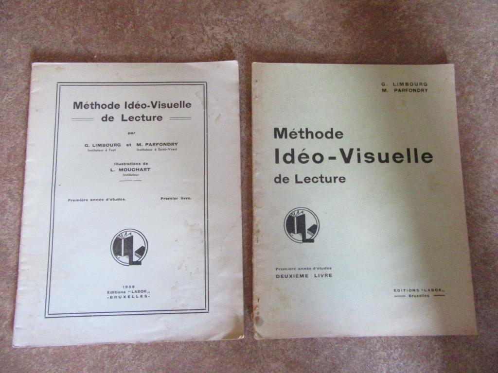 M 2 manuels Méthode Idéo-Visuelle de Lecture éd Labor 1939, Enlèvement, Utilisé