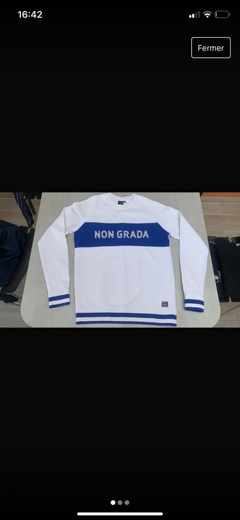 Pull blanc Non Grada taille S en parfait état, Blanc