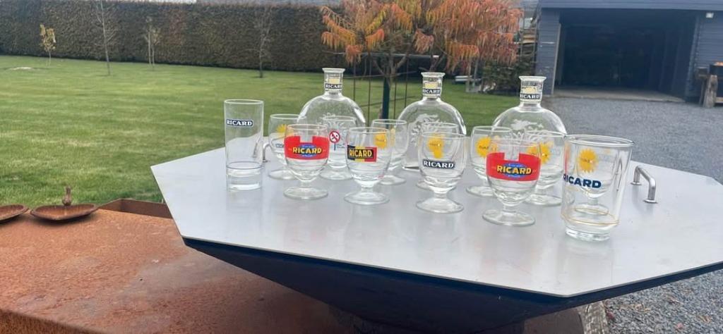 Très gros lot de verres Ricard et pichets en verre, Enlèvement ou Envoi, Utilisé, Ustensile