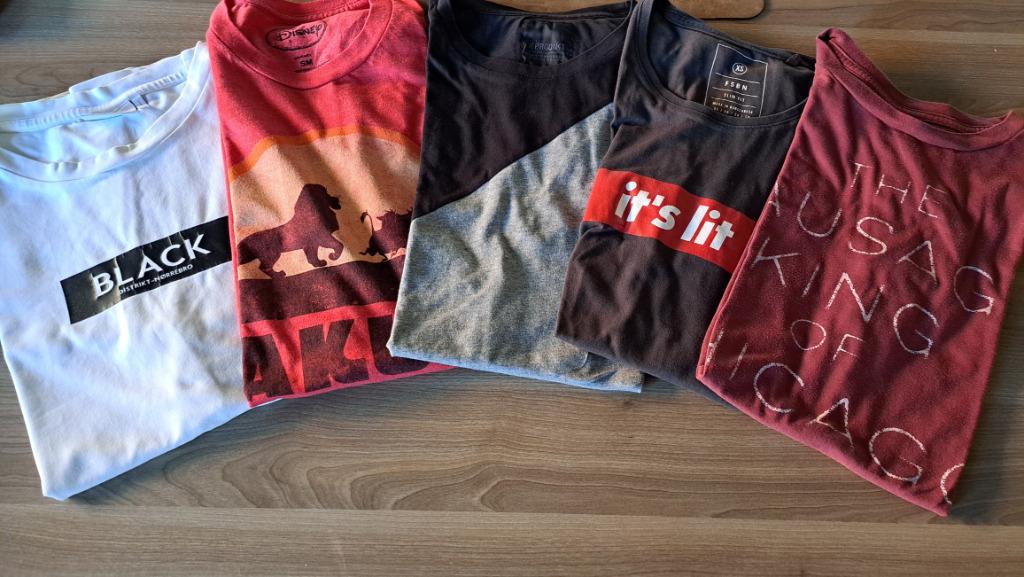 5 t-shirt heren Small, Kleding | Heren, T-shirts, Andere, Overige kleuren, Ophalen of Verzenden, Gedragen