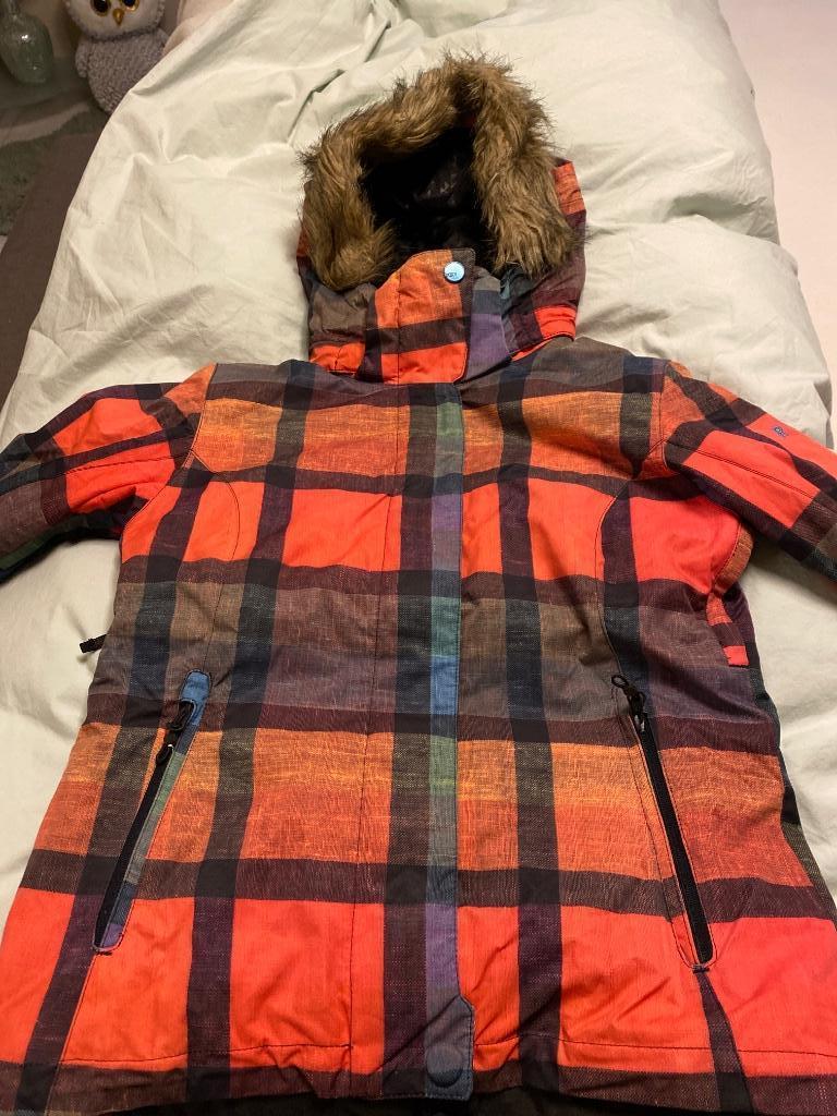 Mooie fel kleurige ski jas, Enlèvement ou Envoi, Taille 36 (S), Comme neuf, Orange