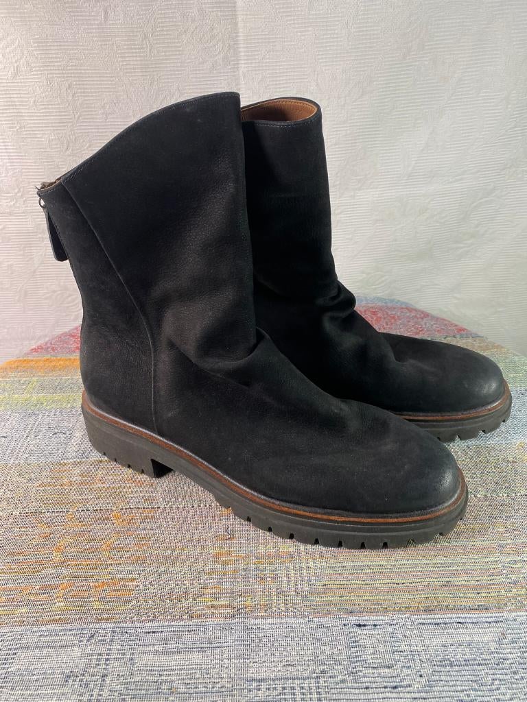 Paul Green Zwarte Leren Boots met Rits – Maat 42.5, Kleding | Dames, Schoenen, Verzenden, Zwart, Lage of Enkellaarzen, Zo goed als nieuw