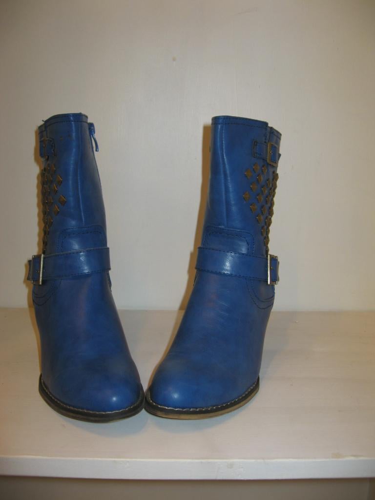 laarsjes blauw, Blauw, Lage of Enkellaarzen, Nieuw, Ophalen of Verzenden