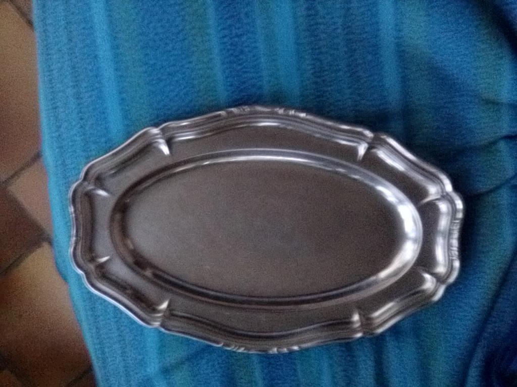Plateau ovale en acier inox, Enlèvement ou Envoi, Utilisé, Ovale