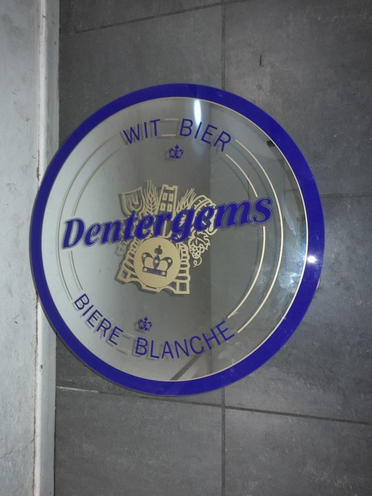 OUDE BIER SPIEGEL DENTERGEMS WIT 1985 MANCAVE RIVA BIER, Verzamelen, Ophalen of Verzenden, Gebruikt, Overige typen