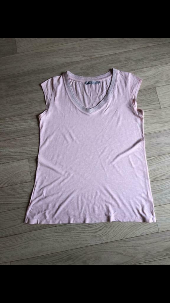 Roze zwangerschaps t shirt Queen Mum, Verzenden, Mamalicious, Maat 42/44 (L), Roze