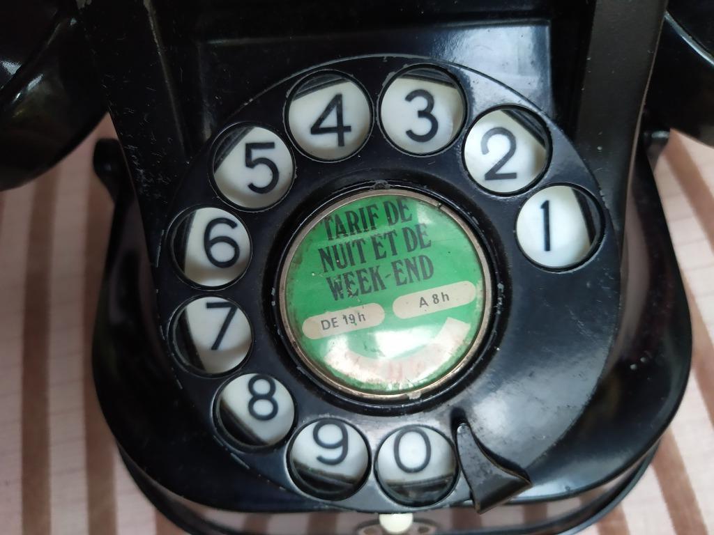Téléphone RTT en bakélite, Telecommunicatie, Vaste telefoons | Niet Draadloos, Gebruikt, Bakeliet, Met draaischijf, Ophalen of Verzenden