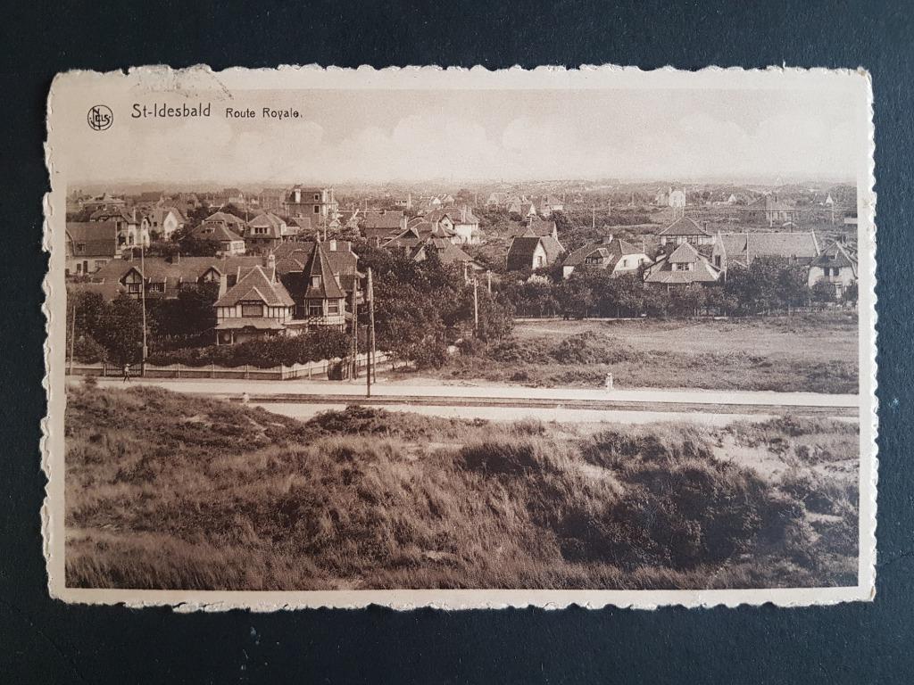 Postkaart St- Idesbald Route Royale, Enlèvement ou Envoi, 1940 à 1960, Affranchie, Flandre Occidentale
