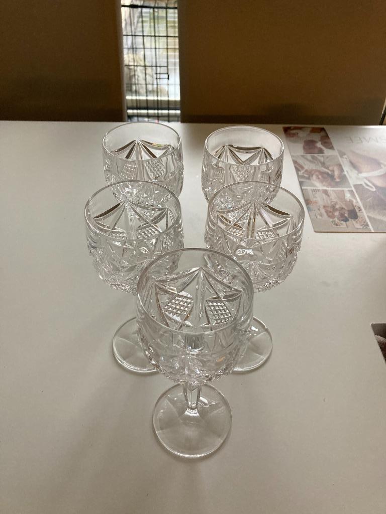 5 Bleikristall glazen, Antiek en Kunst, Ophalen