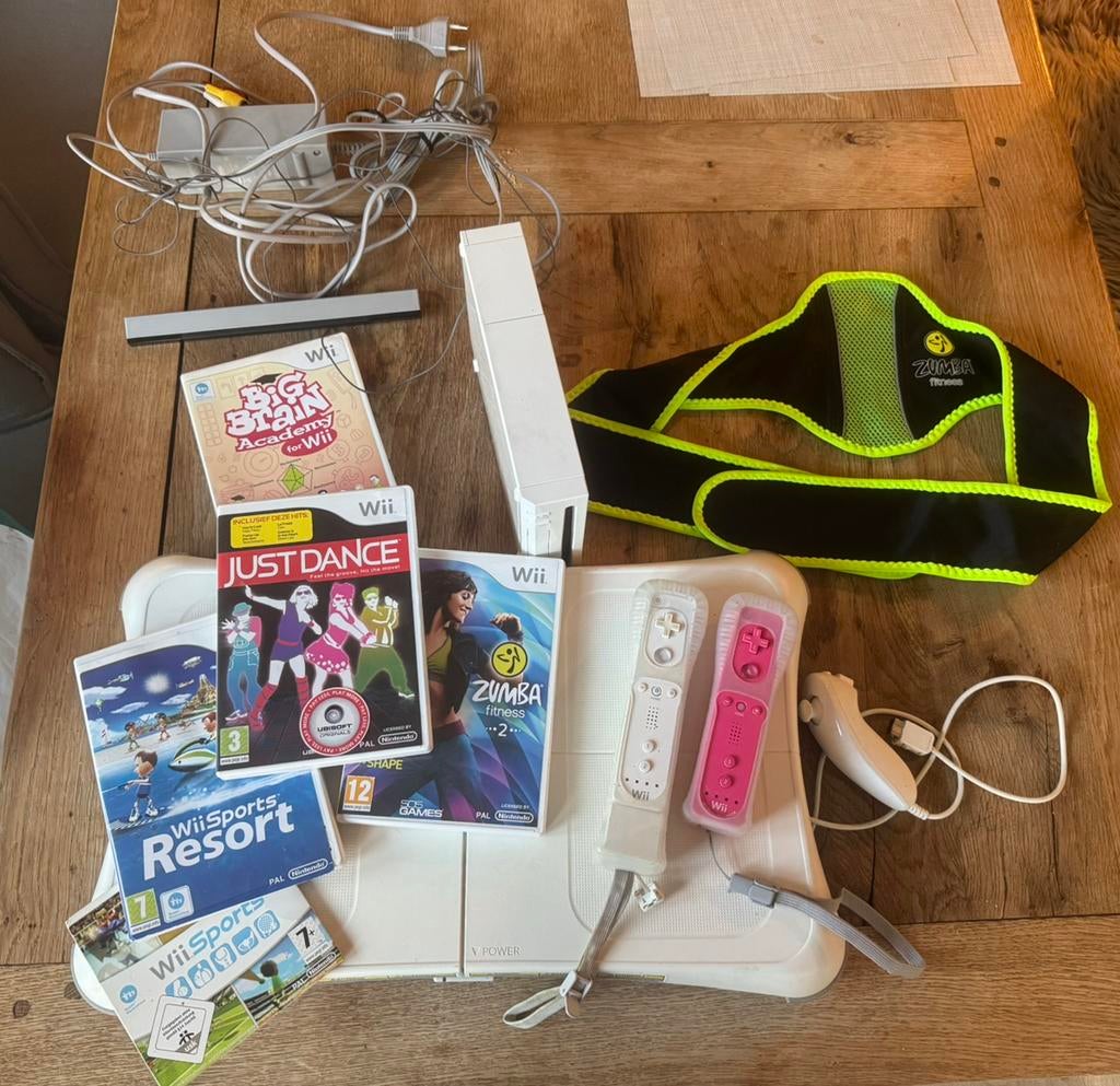 Nintendo Wii + games + balance board, Ophalen, Zo goed als nieuw