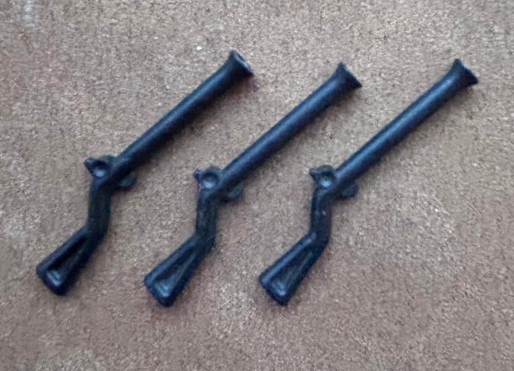 Lego flintlock musket zwart (3x), Verzenden, Gebruikt, Losse stenen, Lego