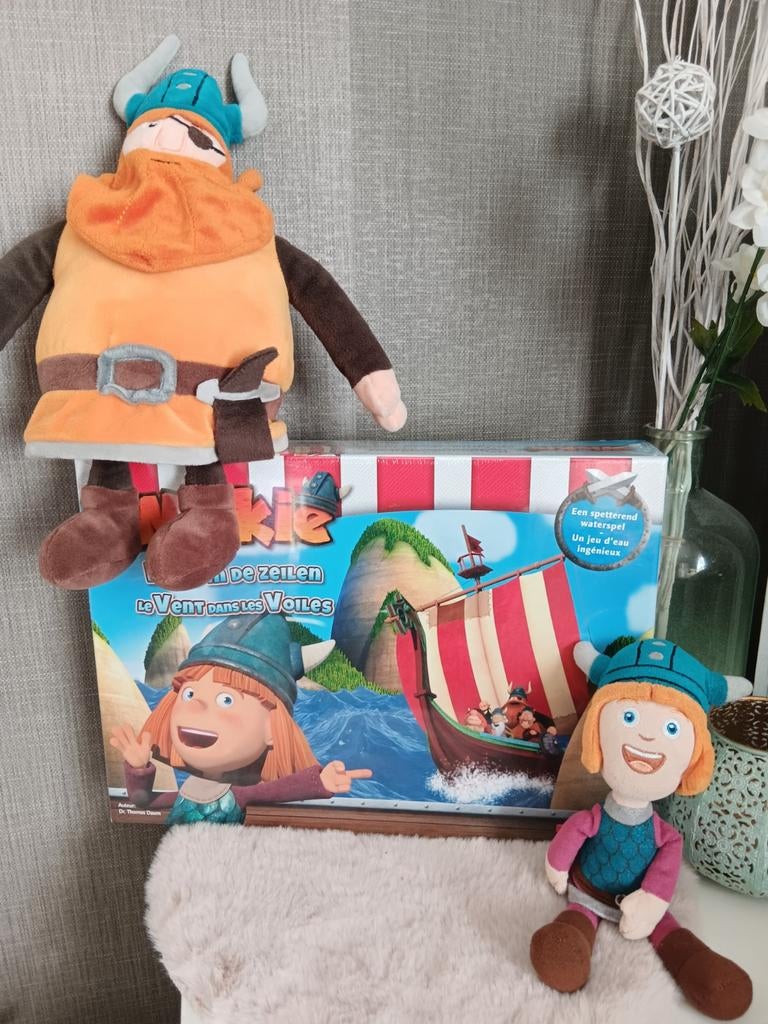 Nieuw gezelschapsspel van Wickie de Viking met 2 knuffels, Enlèvement, Neuf
