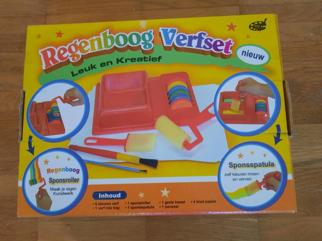 Regenboog verfset, Ophalen of Verzenden, Zo goed als nieuw