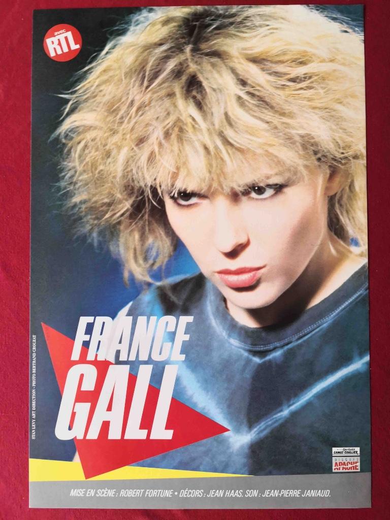AFFICHE ORIGINALE - FRANCE GALL - 40/60 cm, Enlèvement ou Envoi, Comme neuf, A1 jusqu'à A3, Musique