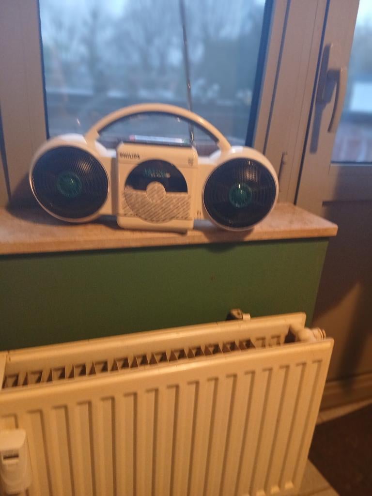 Vintage radio-casette Philips, Audio, Tv en Foto, Radio's, Ophalen, Zo goed als nieuw, Radio