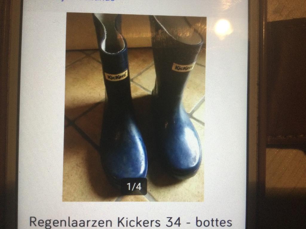 Regen kledij : jas, bodywarmer 116 122 , regenlaarzen  34, Gebruikt, Esprit.en  Kickers, Ophalen of Verzenden, Setje