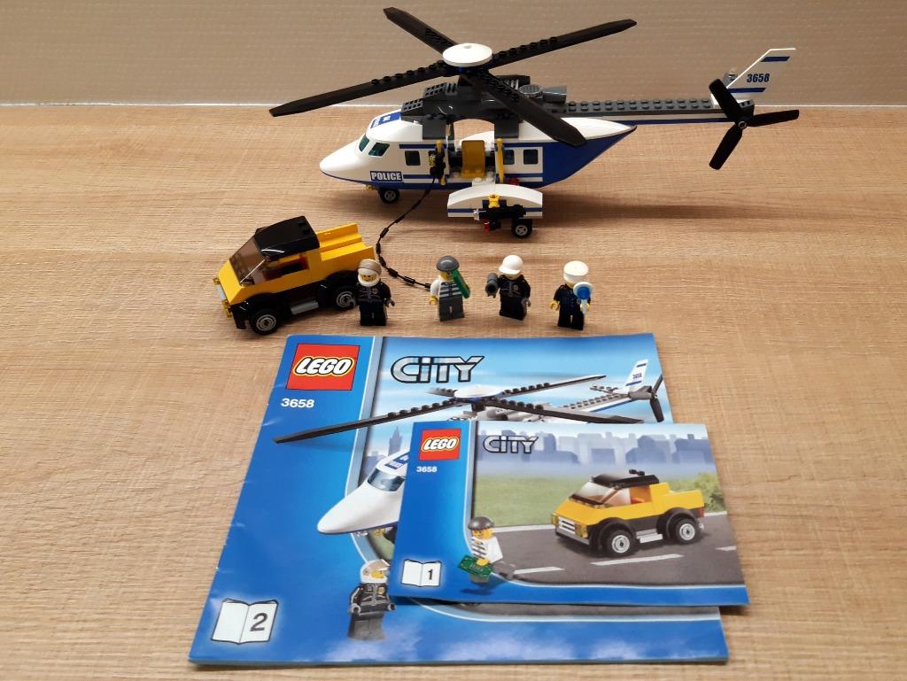 LEGO 3658: politiehelikopter, ZGAN, 100% compleet!, Kinderen en Baby's, Speelgoed | Duplo en Lego, Zo goed als nieuw, Lego, Complete set