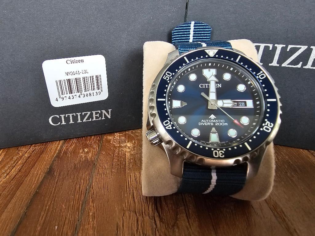 Citizen ISO6425 gecertificeerd duikhorloge NY0141-10L, Handtassen en Accessoires, Horloges | Heren, Zo goed als nieuw, Polshorloge