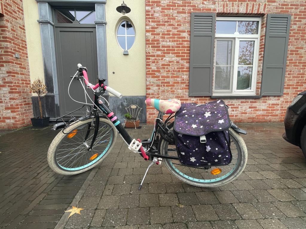 Prachtige kinderfiets Mbm Fleur 24inch zwart, Fietsen en Brommers, Ophalen, Versnellingen, Mbm, Gebruikt