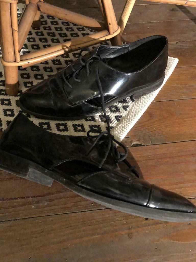 Veterschoenen lacqué, Enlèvement ou Envoi, Comme neuf, Chaussures basses, Noir