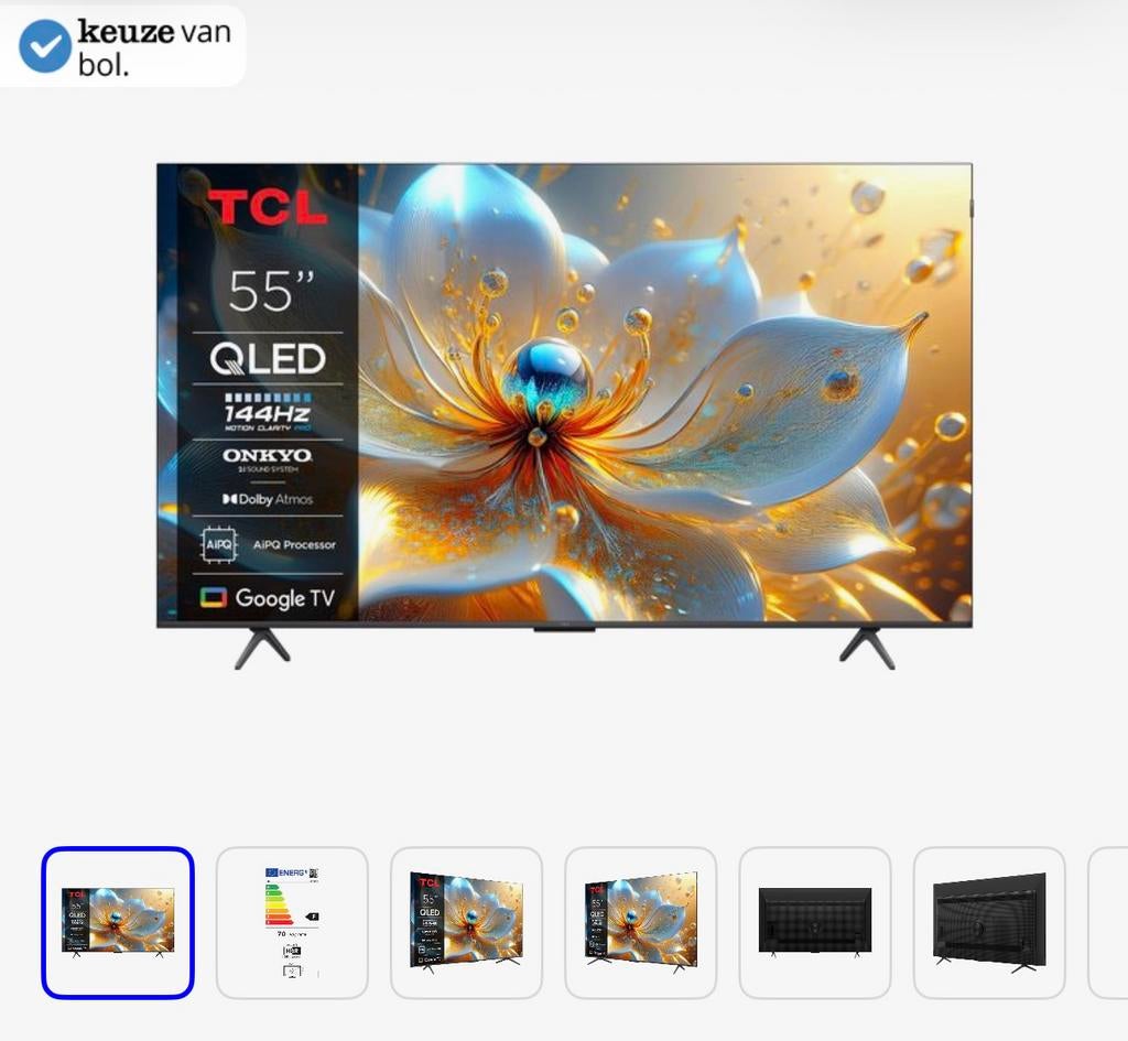 tcl 55t8c qled, QLED, Nieuw, 120 Hz, Ophalen of Verzenden