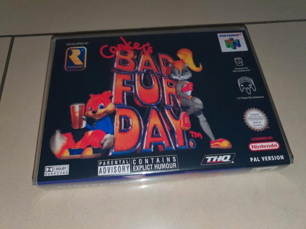 Conker's Bad Fur Day N64 Game Case, Envoi, Comme neuf