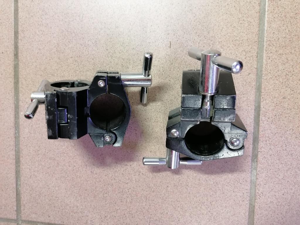 2 Rack Pipe Clamps voor Drums, Muziek en Instrumenten, Ophalen of Verzenden, Zo goed als nieuw, Drums of Percussie