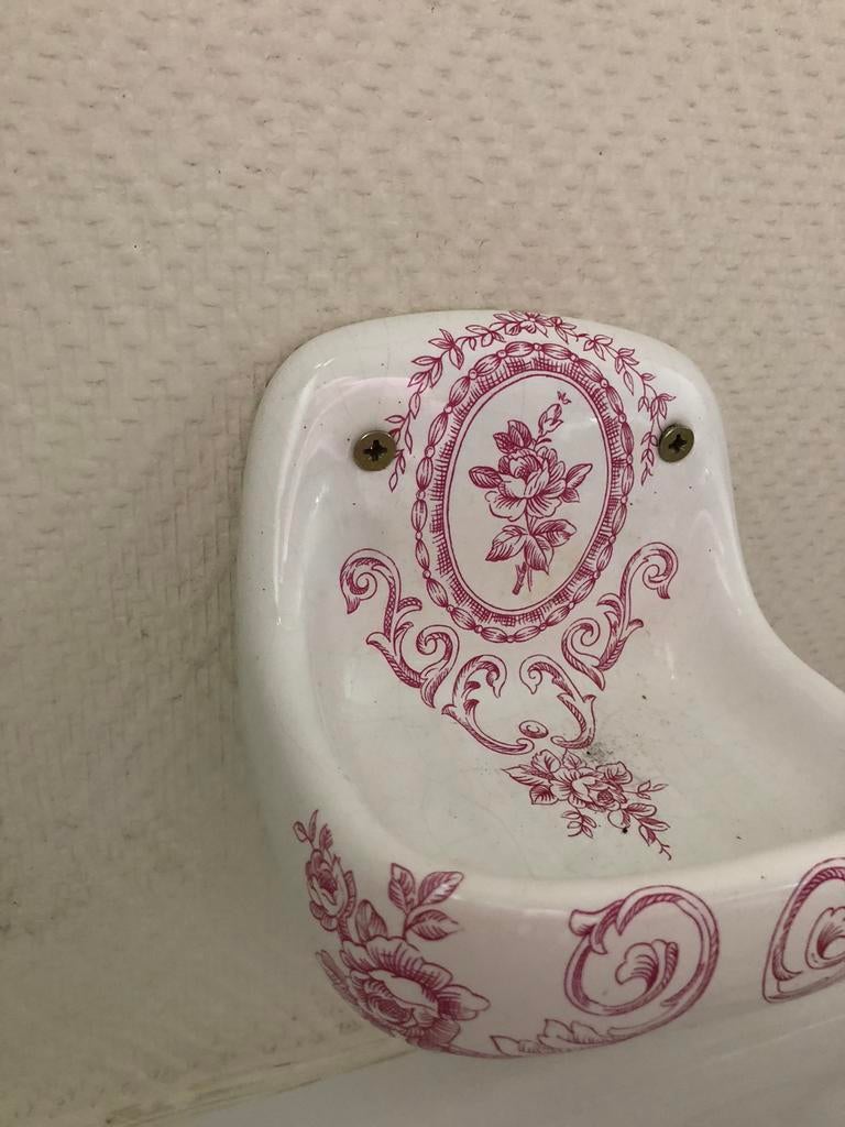 Ancien porcelaine porte savon et porte brosses à dents (2), Enlèvement
