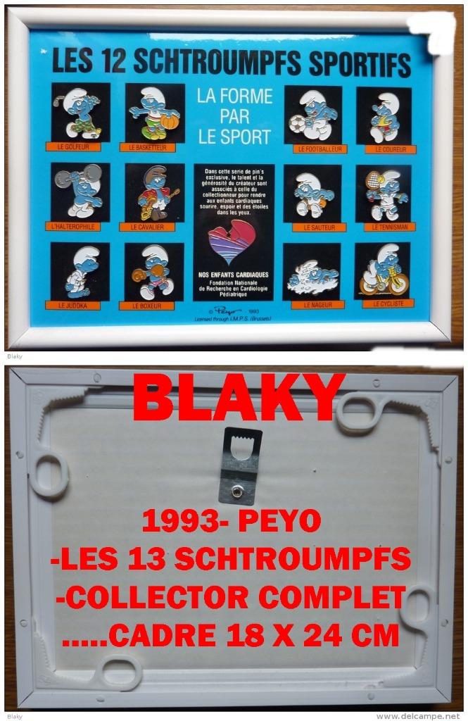 1993- PEYO-LES 12 SCHTROUMPFS-COLLECTOR COMPLET, Envoi, Neuf, Figurine, Insigne ou Pin's