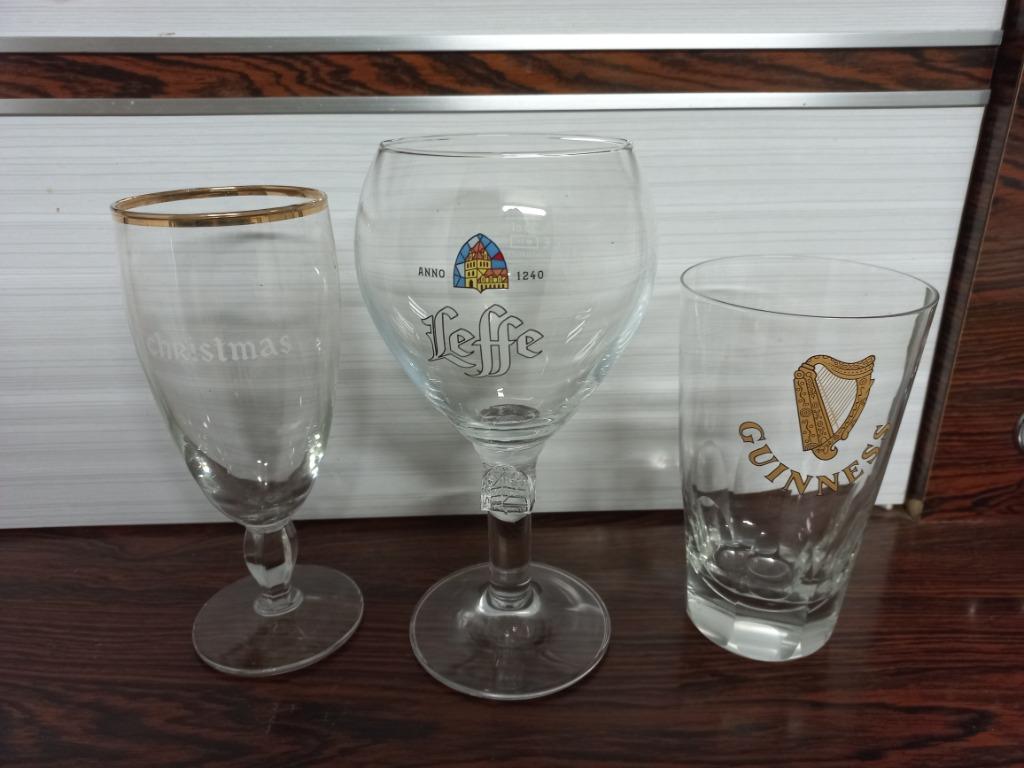 Glas Guinness leffe christmas, Ophalen of Verzenden