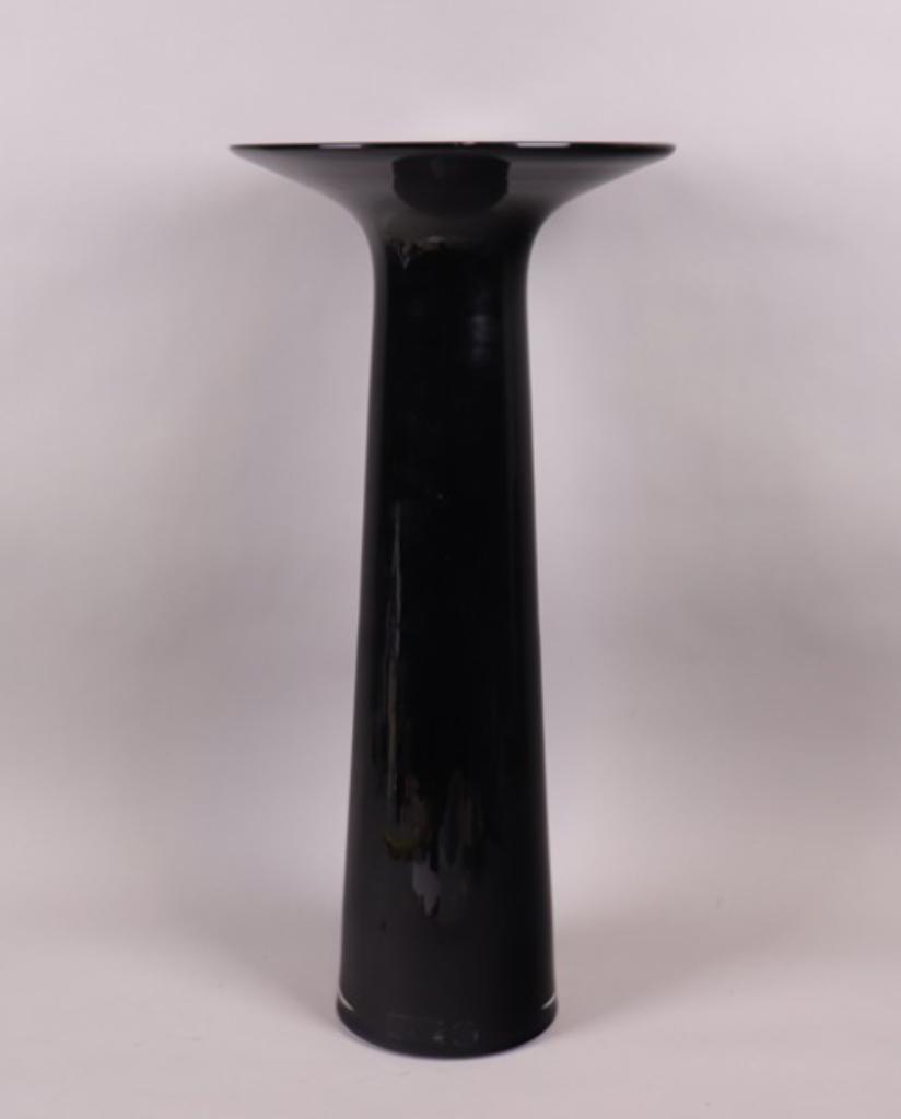 Ikea Stockholm, vaas mondgeblazen glas 55 cm, Maria Vinka, Ophalen, 50 tot 75 cm, Zwart, Glas