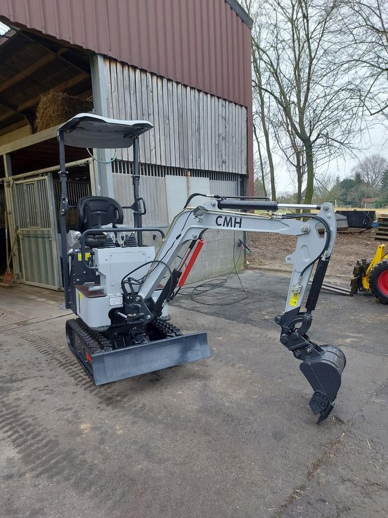 NIEUWE 1T minigraver met zwengiek en verstelbare rupsen!!, Enlèvement, Excavatrice