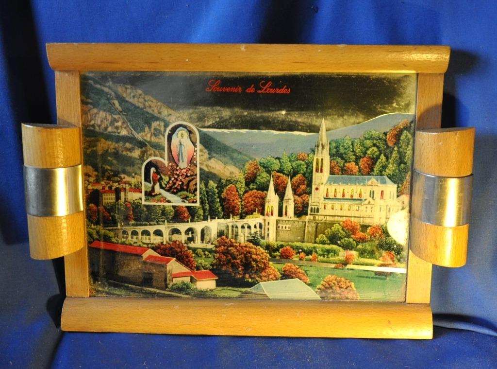plateau de service art deco souvenir de lourdes, Antiek en Kunst, Ophalen of Verzenden