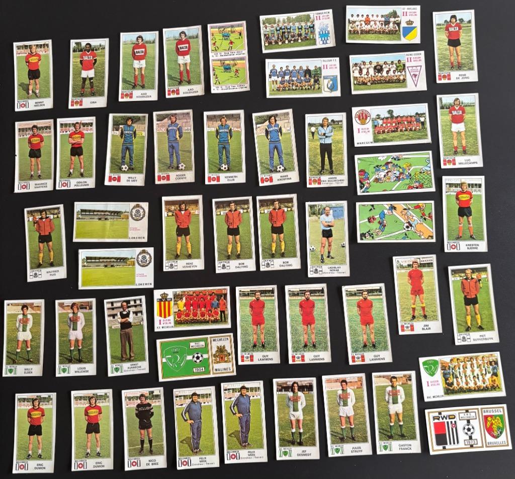 Autocollants Panini 49 football belge 1976, Collections, Envoi, Comme neuf, Affiche, Image ou Autocollant