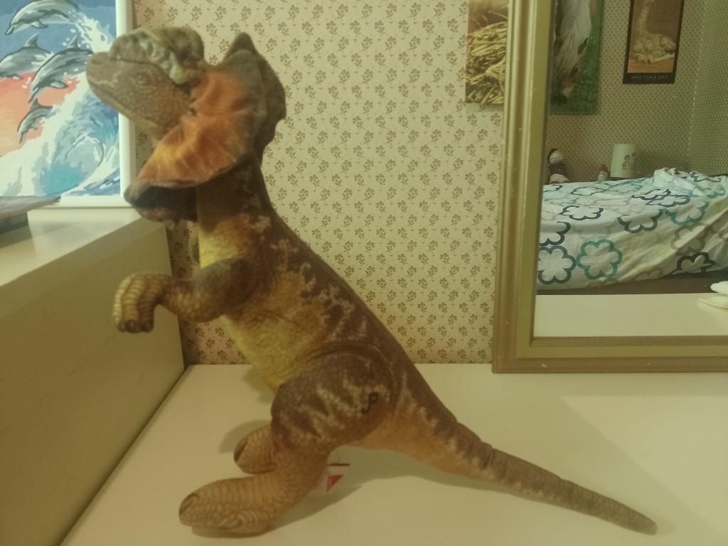 Jurassic park dilophosaurus knuffel 1992, Ophalen, Gebruikt, Overige typen