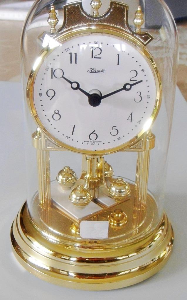 Pendule 400 jours quartz, HERMLE, cadran blanc, 13 cm, Enlèvement ou Envoi