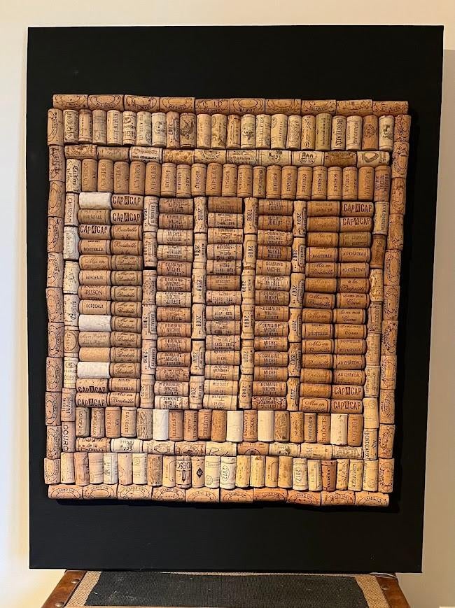 Tableau bouchons de vin, Collections, Enlèvement, Neuf, Autres types